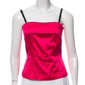 Dolce and Gabbana pink satin corset top